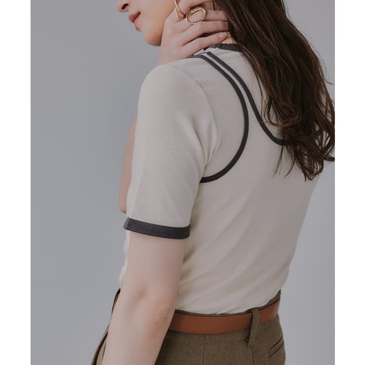 【タンクセット】バイカラー レイヤード 半袖 Tシャツ | 210nouve | 詳細画像10 