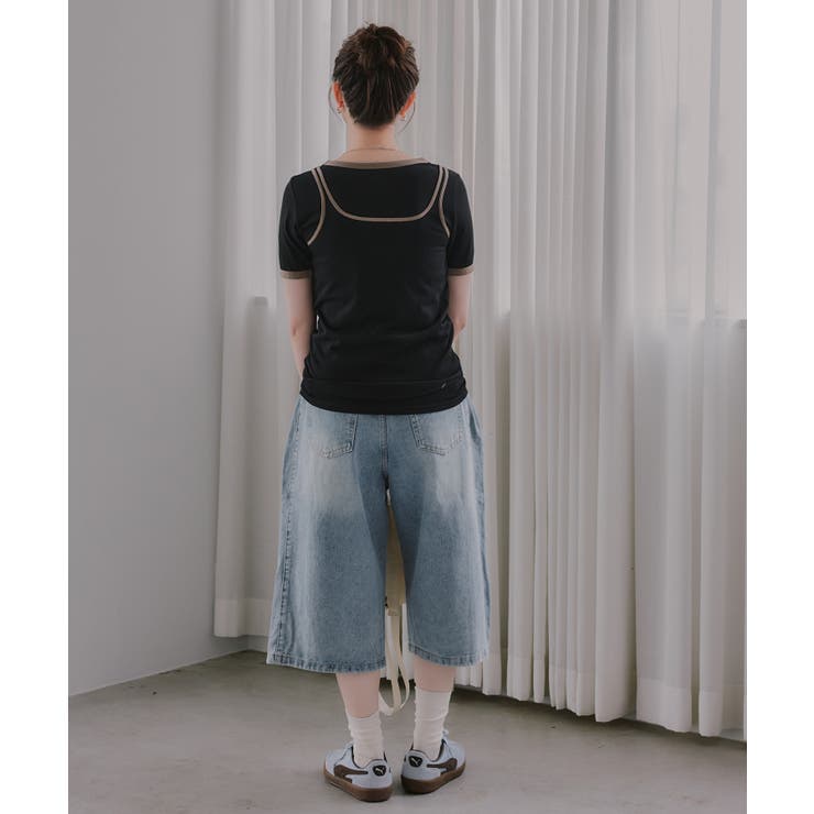 【タンクセット】バイカラー レイヤード 半袖 Tシャツ | 210nouve | 詳細画像16 
