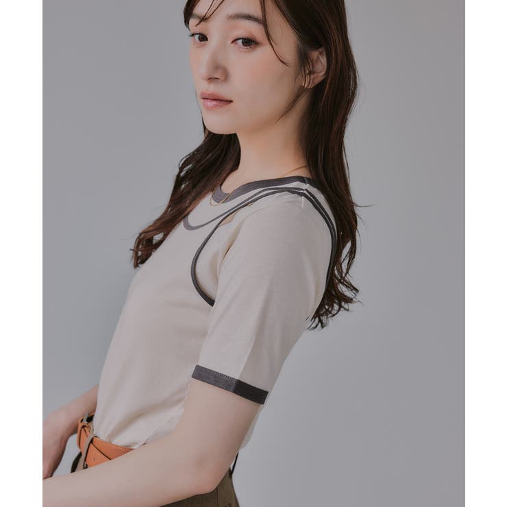 【タンクセット】バイカラー レイヤード 半袖 Tシャツ | 210nouve | 詳細画像9 