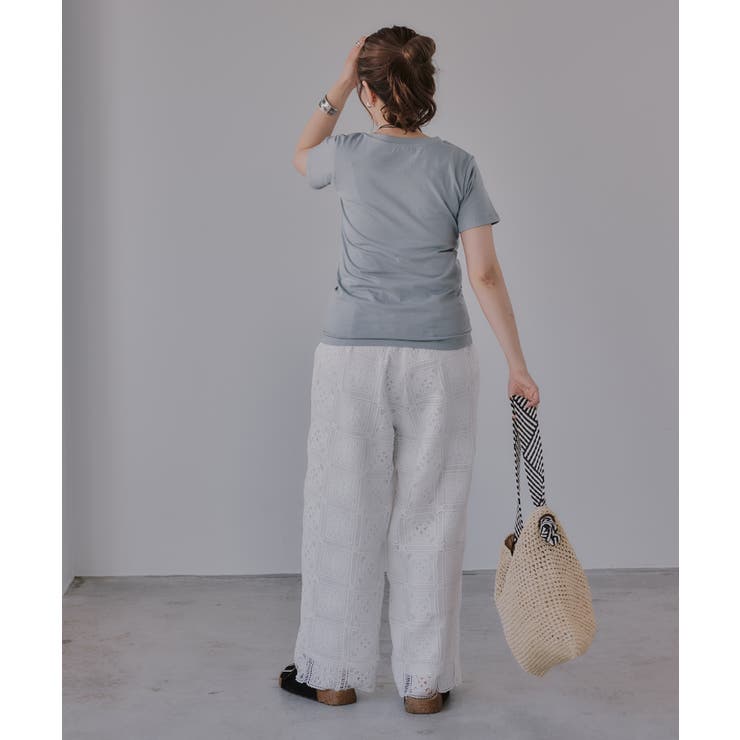 フラワー 刺繍 Tシャツ | 210nouve | 詳細画像15 