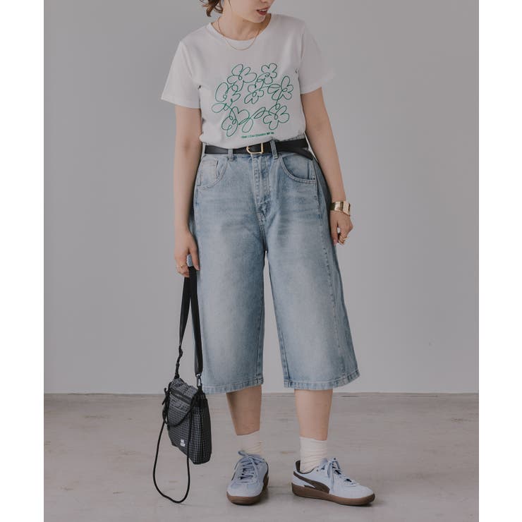 フラワー 刺繍 Tシャツ | 210nouve | 詳細画像18 