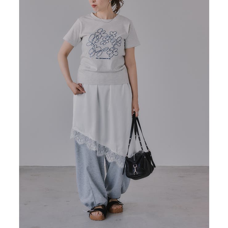 フラワー 刺繍 Tシャツ | 210nouve | 詳細画像5 