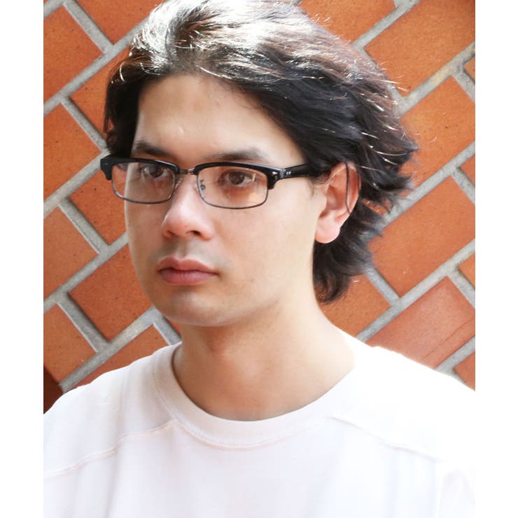 ブラック×クリア | ウェリントンサングラス メンズ 黒縁 伊達メガネ  | 8（eight） 