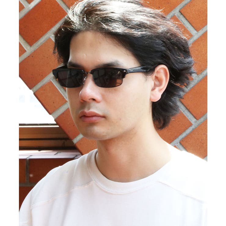 ブラック×スモーク | ウェリントンサングラス メンズ 黒縁 伊達メガネ  | 8（eight） 