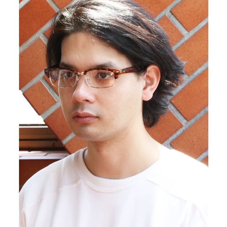 デミゴールド×クリア | ウェリントンサングラス メンズ 黒縁 伊達メガネ  | 8（eight） 