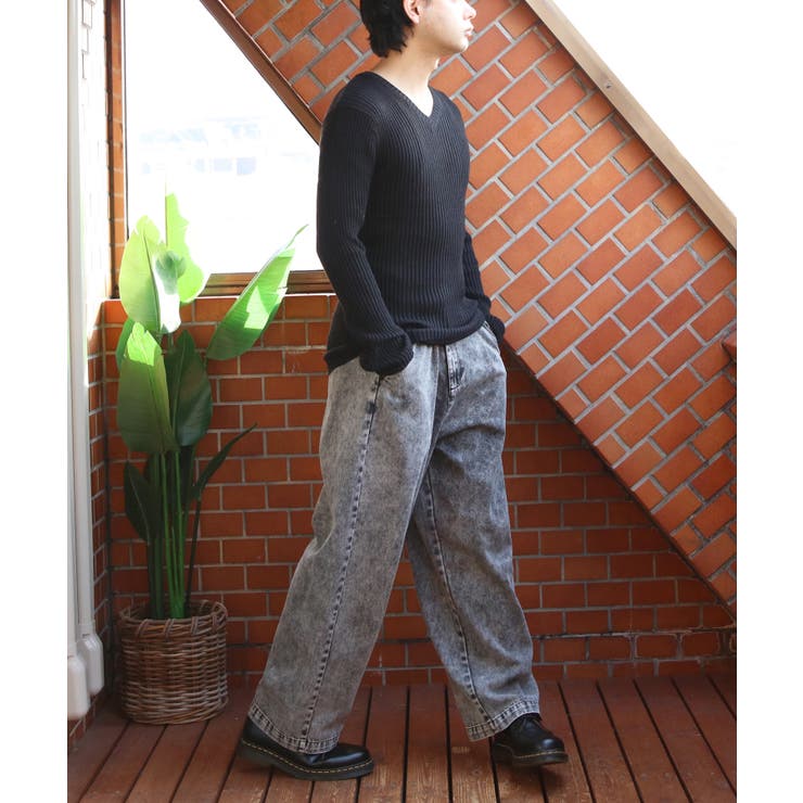 ニットセーター メンズ ニット セーター 長袖 Vネック シンプル  | 8（eight）  | 詳細画像25 