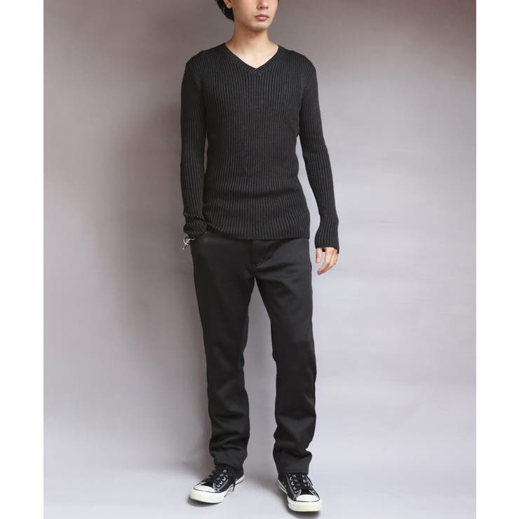 ニットセーター メンズ ニット セーター 長袖 Vネック シンプル  | 8（eight）  | 詳細画像46 