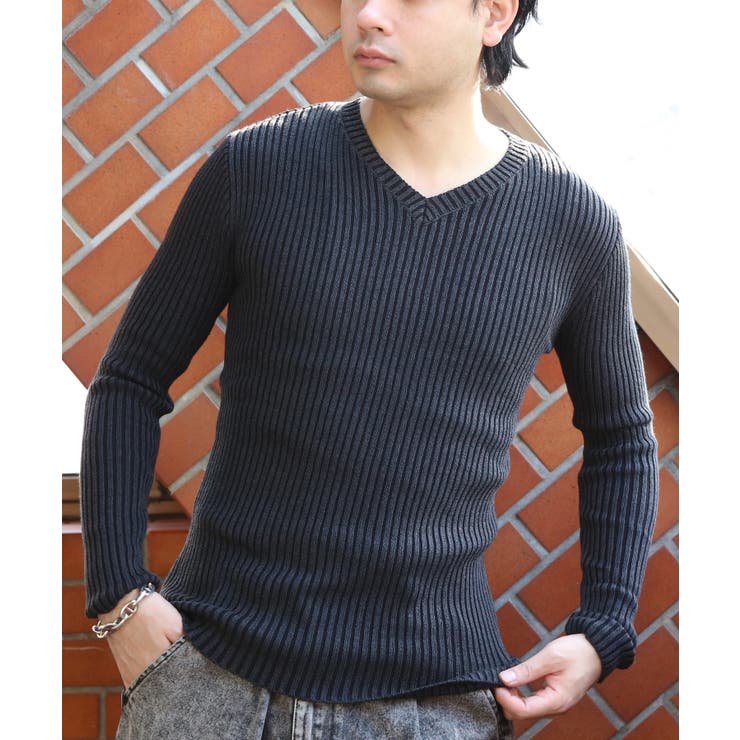 ニットセーター メンズ ニット セーター 長袖 Vネック シンプル  | 8（eight）  | 詳細画像34 