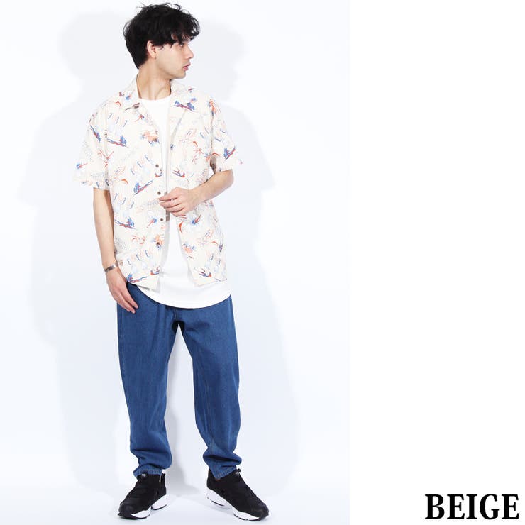 総柄シャツ メンズ 半袖シャツ全4色[品番：EH000005124]｜8（eight