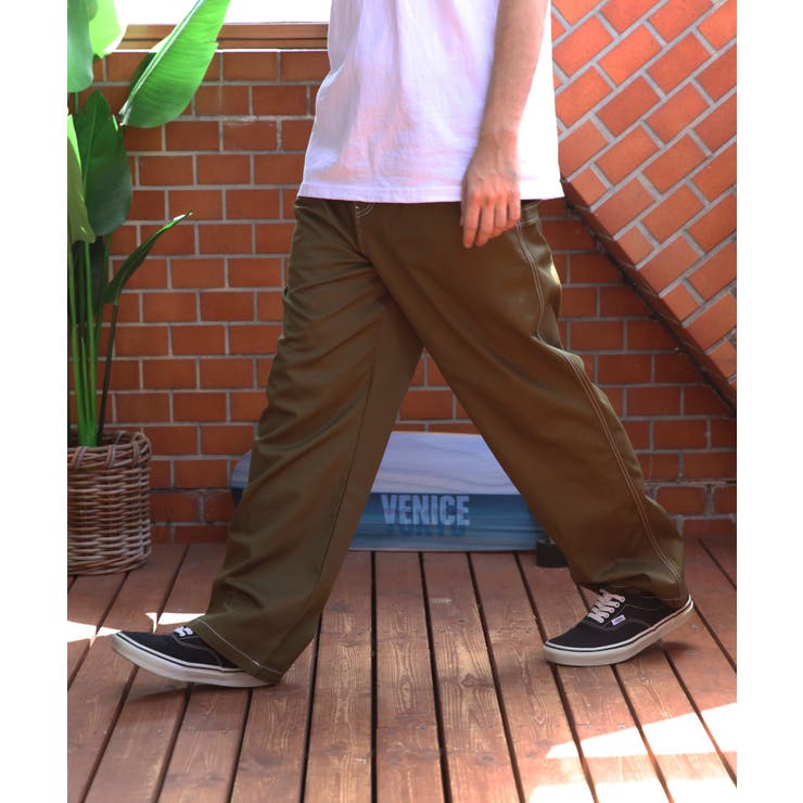 オリーブ | ペインターデニム メンズ デニム ジーンズ サルエルパンツ  | 8（eight） 