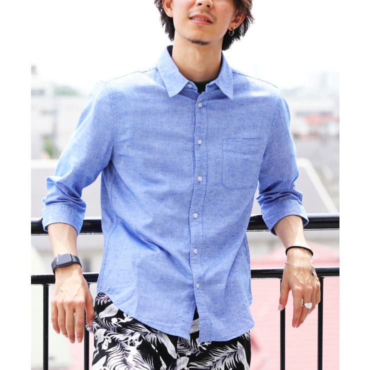 綿麻7分袖シャツ メンズ 半袖シャツ 品番 Eh 8 Eight エイト のメンズ ファッション通販 Shoplist ショップリスト