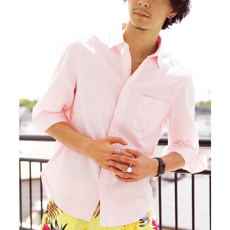 綿麻7分袖シャツ メンズ 半袖シャツ 品番 Eh 8 Eight エイト のメンズ ファッション通販 Shoplist ショップリスト