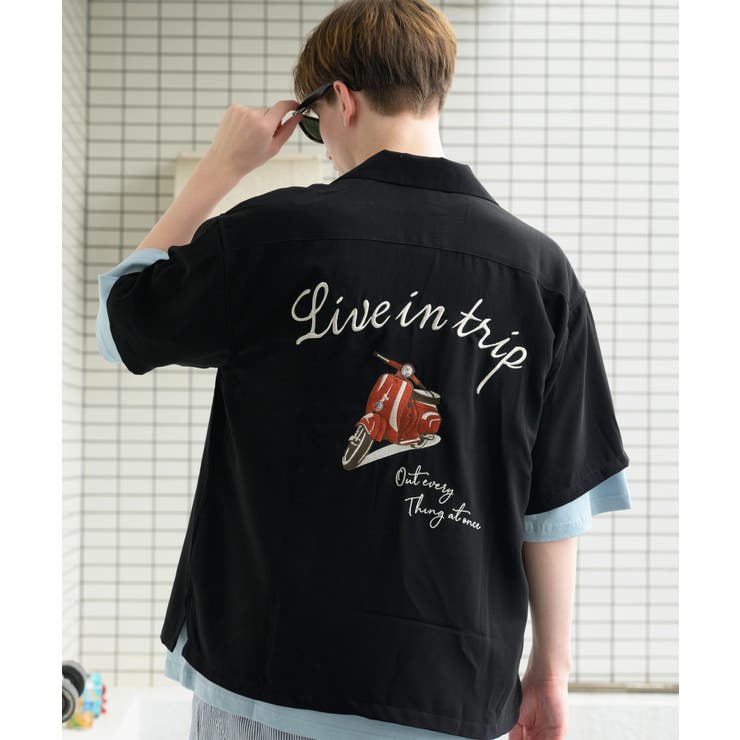 VESPA半袖シャツ オーバーシャツ メンズ[品番：EH000005541]｜8