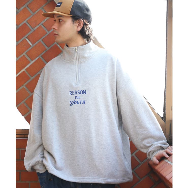 ハーフジップスウェット メンズ ロゴ[品番：EH000005923]｜8