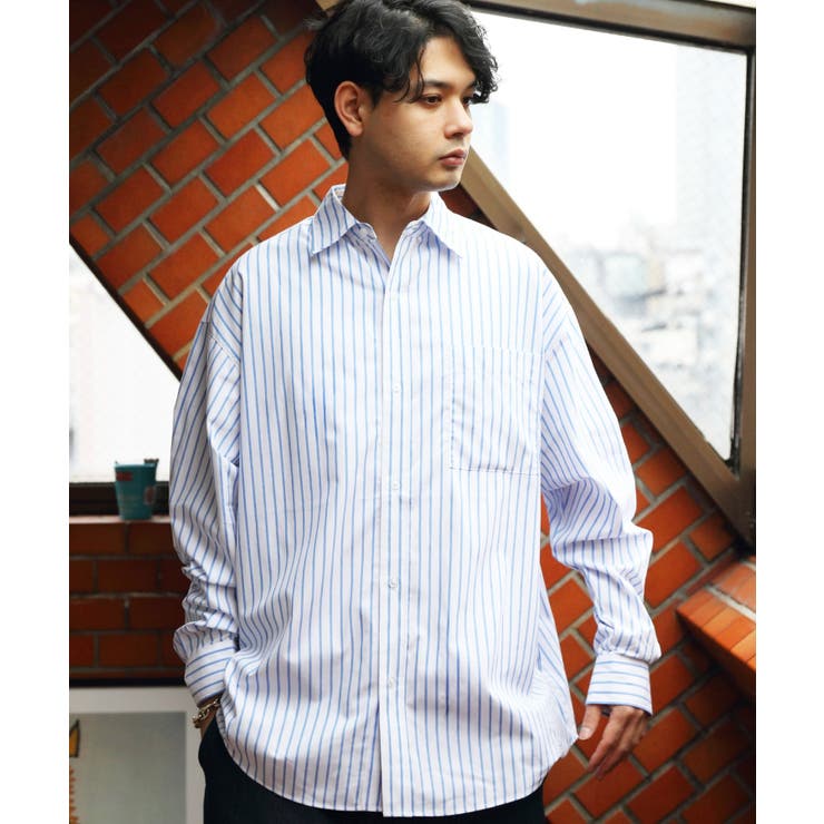 ビッグシャツ レギュラーカラーシャツ メンズ[品番：EH000005963]｜8