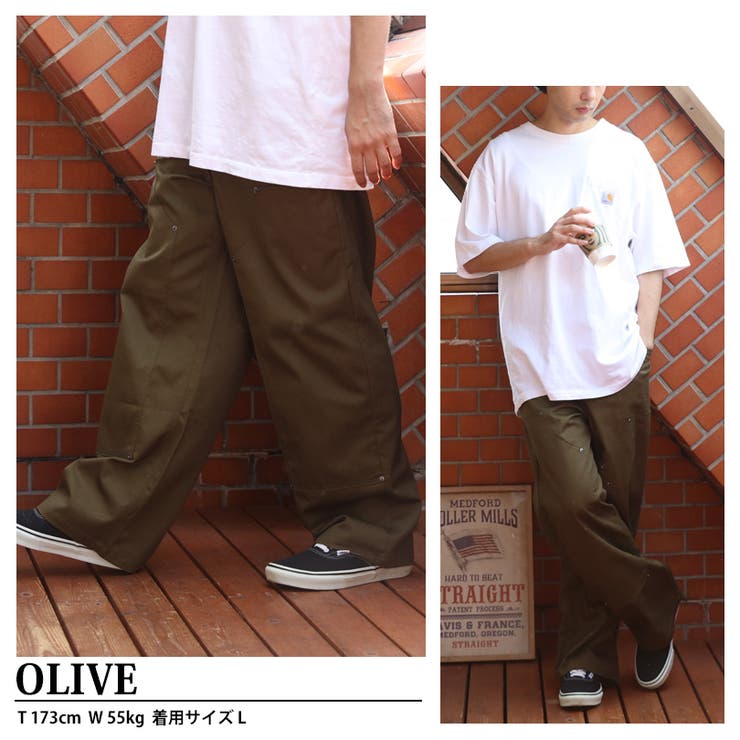 ダブルニーワイドパンツ メンズ チノパン ワークウェア アメカジ  | 8（eight）  | 詳細画像8 