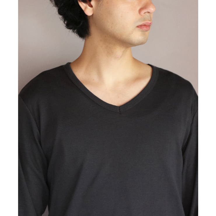 adidas V-NECK LONG SLEEVE SHIRT BLACK （アディダス ブイ