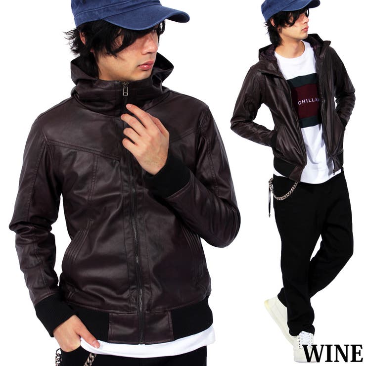 jjjj】atoライダースジャッケット フェイクレザーライダース