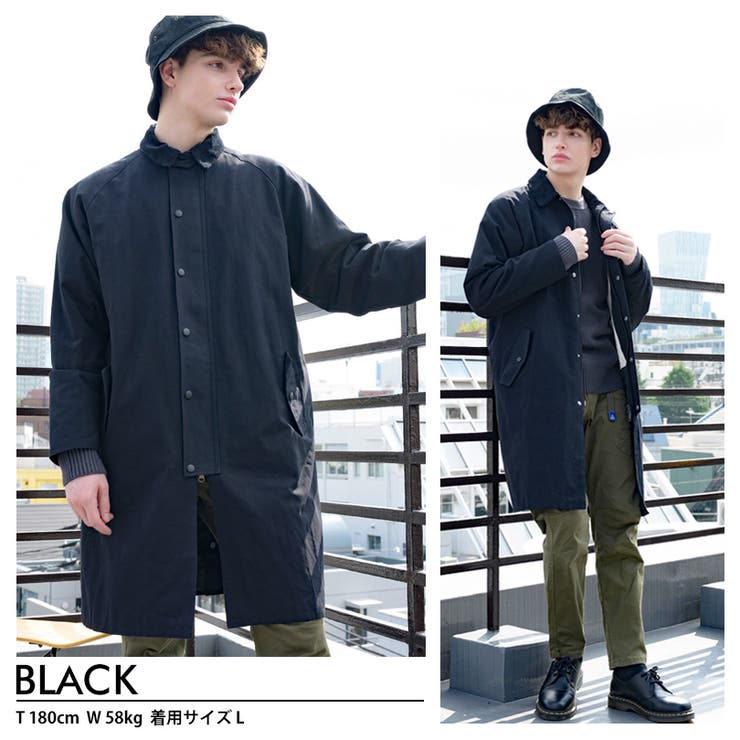 ツイル衿コーデュロイロングコート メンズ コート[品番：EH000005648