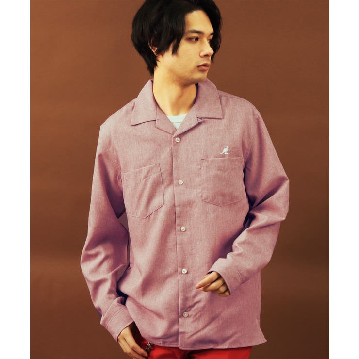 オープンカラーシャツ メンズ 長袖シャツ全11色[品番：EH000005326]｜8