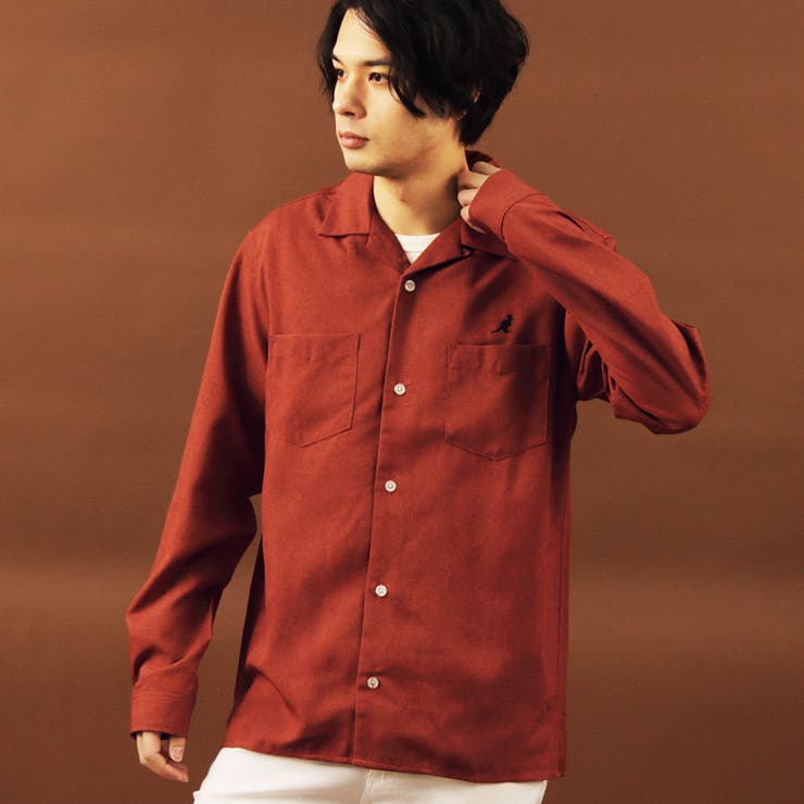 オープンカラーシャツ メンズ 長袖シャツ全11色[品番：EH000005326]｜8