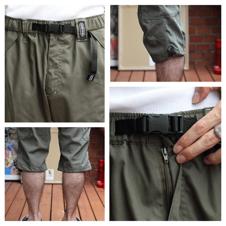 7分丈カーゴ 高級品 メンズ カーゴパンツ サブリナパンツ クロップドパンツ