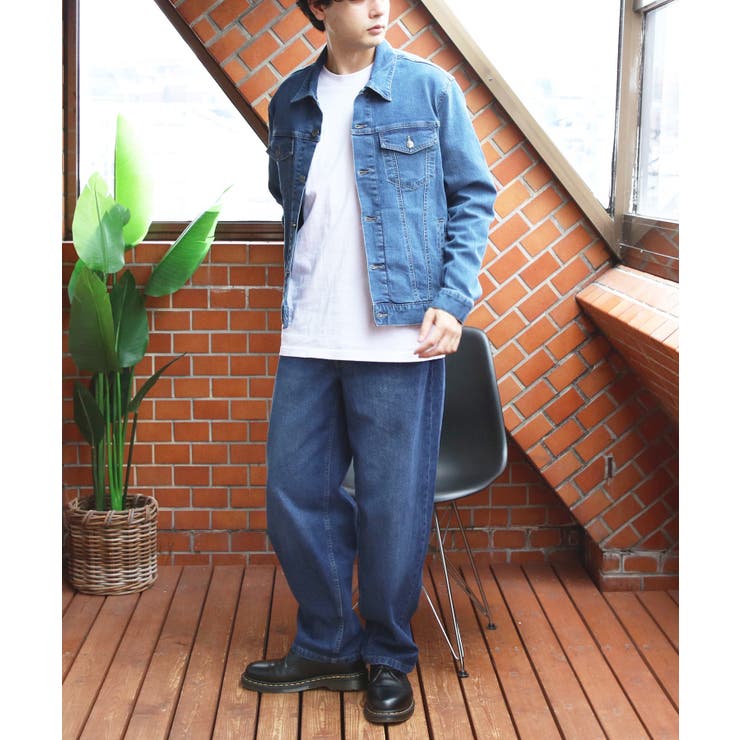 ワイドデニム メンズ ジーンズ ワイドフィット5Pパンツ Hanes  | 8（eight）  | 詳細画像35 