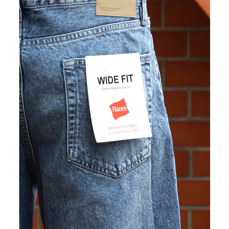 ワイドデニム メンズ ジーンズ ワイドフィット5Pパンツ Hanes  | 8（eight）  | 詳細画像42 