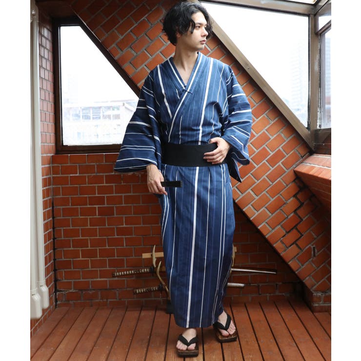 Amazon | 8(eight) (エイト) 浴衣 メンズ 格子 浴衣 コットン 夏