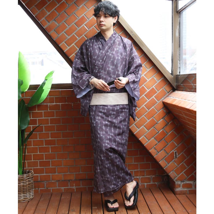 浴衣 メンズ 格子 浴衣 単品 総柄 夏 夏祭り 花火大会に  | 8（eight）  | 詳細画像53 