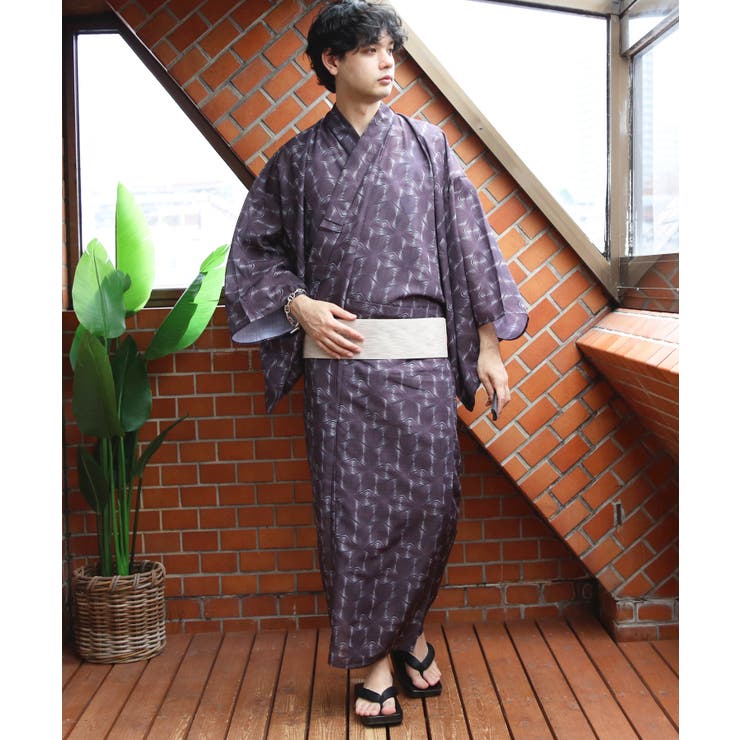 浴衣 メンズ 格子 浴衣 単品 総柄 夏 夏祭り 花火大会に  | 8（eight）  | 詳細画像54 