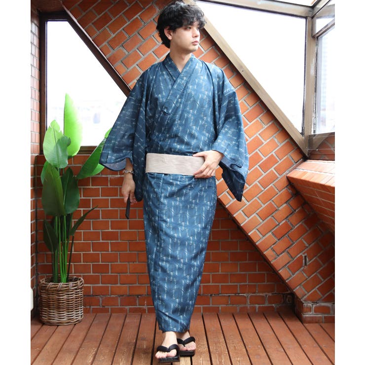 14 | 浴衣 メンズ 格子 浴衣 単品 総柄 夏 夏祭り 花火大会に  | 8（eight） 