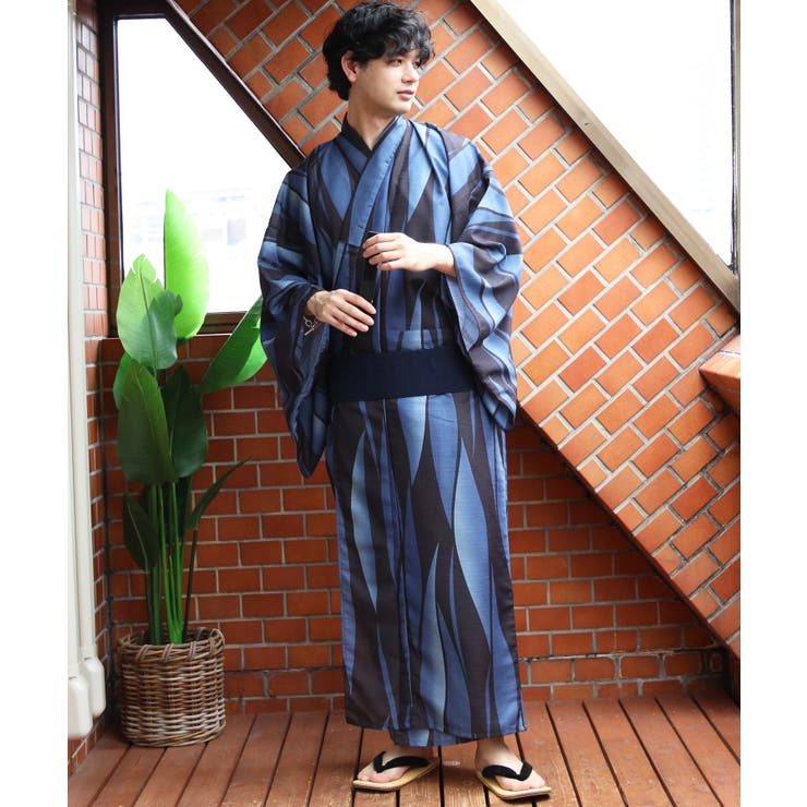 17 | 浴衣 メンズ 格子 浴衣 単品 総柄 夏 夏祭り 花火大会に  | 8（eight） 