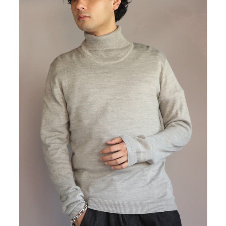 モクグレー | カシミヤタッチタートルネック ニットセーター メンズ ニット  | 8（eight） 