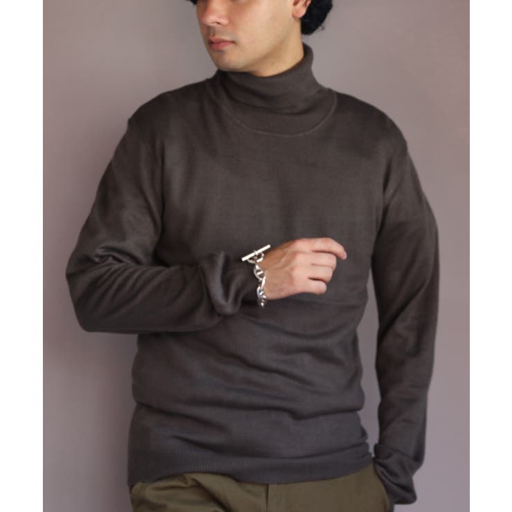 モクチャコール | カシミヤタッチタートルネック ニットセーター メンズ ニット  | 8（eight） 