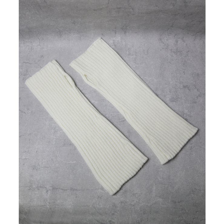 ホワイト | カシミヤタッチアームカバー メンズ レディース アームウォーマー | 8（eight） 