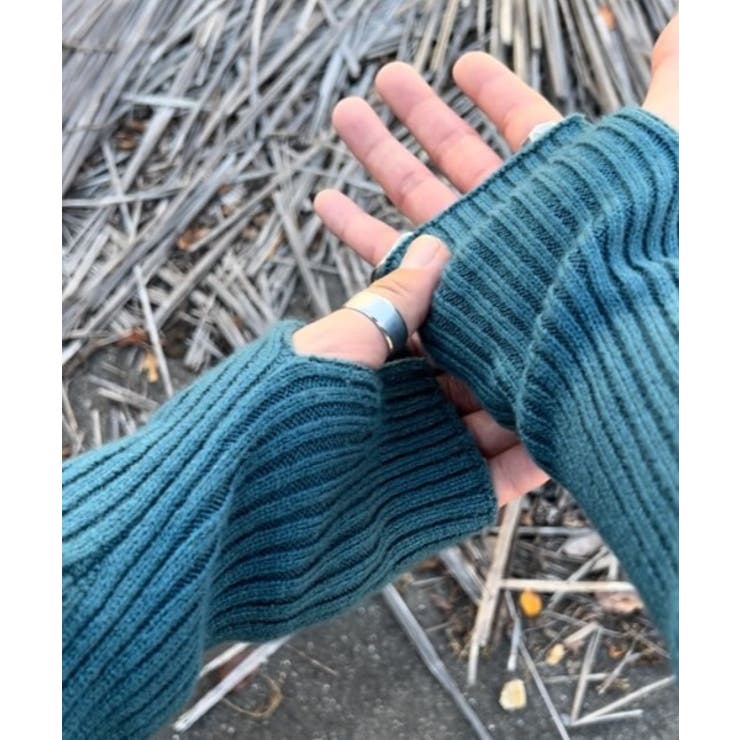 インクブルー | カシミヤタッチアームカバー メンズ レディース アームウォーマー | 8（eight） 