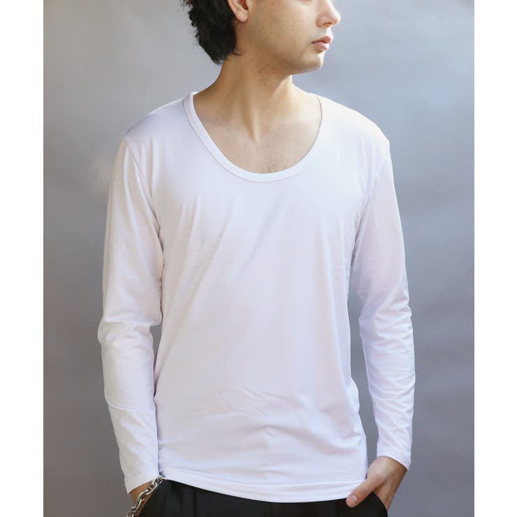 ストレッチUネックロンT メンズ Tシャツ 裏起毛 ユニセックス | 8（eight）  | 詳細画像1 