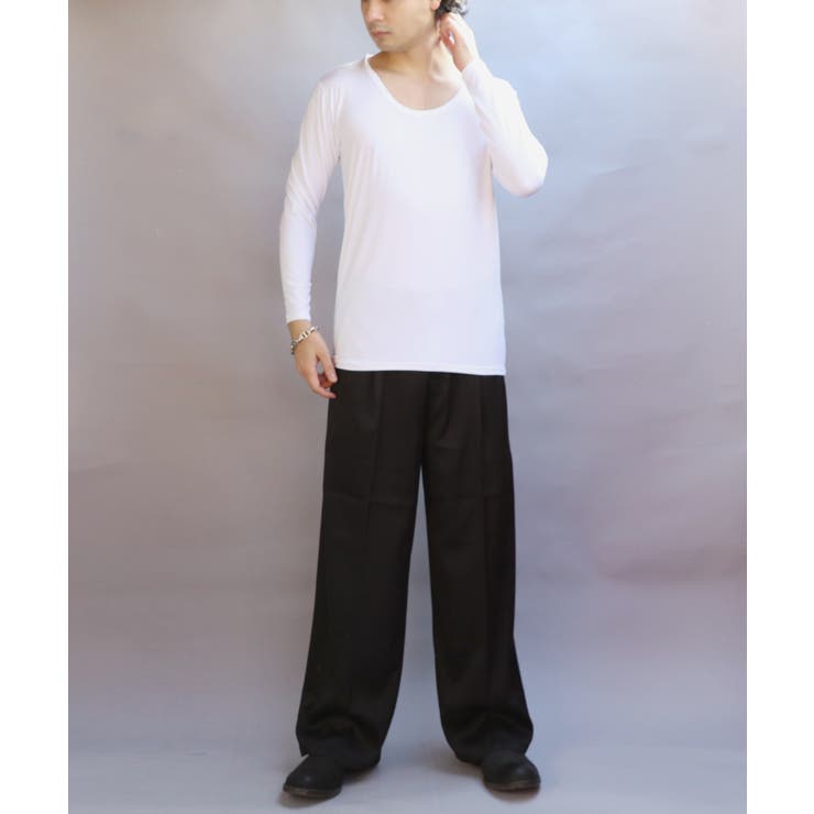 ストレッチUネックロンT メンズ Tシャツ 裏起毛 ユニセックス | 8（eight）  | 詳細画像4 