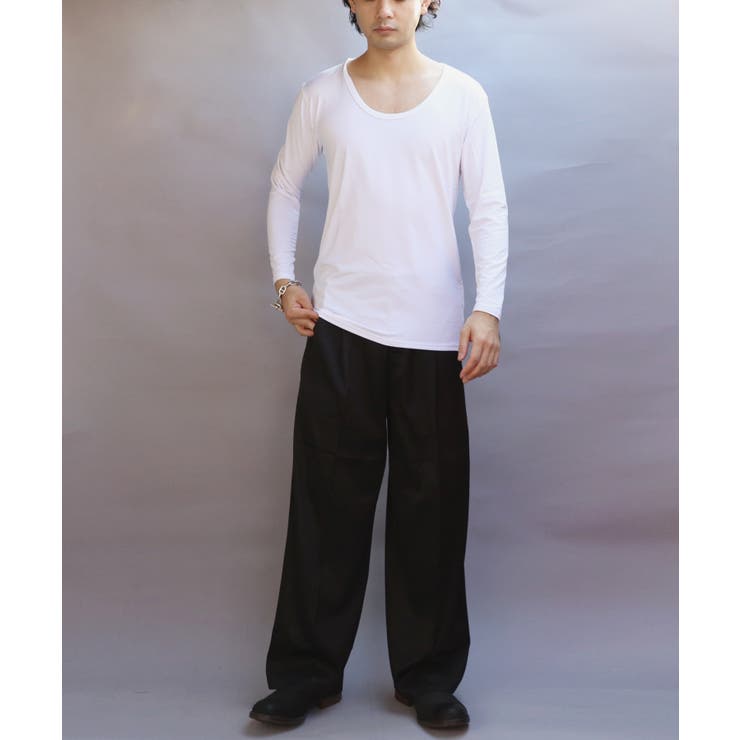 ストレッチUネックロンT メンズ Tシャツ 裏起毛 ユニセックス | 8（eight）  | 詳細画像6 