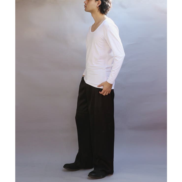 ストレッチUネックロンT メンズ Tシャツ 裏起毛 ユニセックス | 8（eight）  | 詳細画像9 