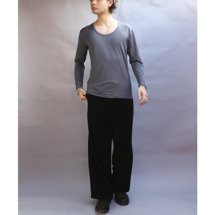 ストレッチUネックロンT メンズ Tシャツ 裏起毛 ユニセックス | 8（eight）  | 詳細画像22 