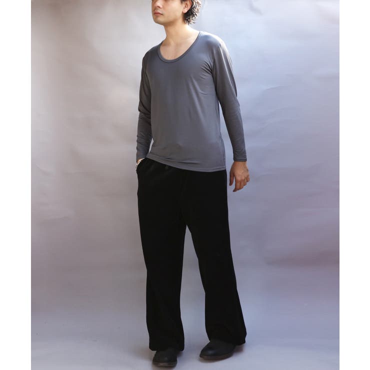 ストレッチUネックロンT メンズ Tシャツ 裏起毛 ユニセックス | 8（eight）  | 詳細画像23 