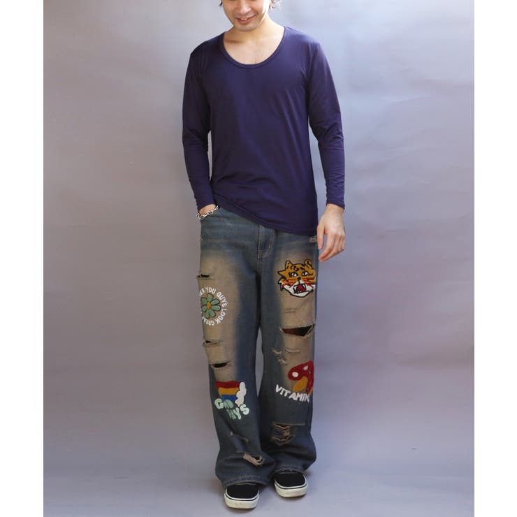 ストレッチUネックロンT メンズ Tシャツ 裏起毛 ユニセックス | 8（eight）  | 詳細画像31 