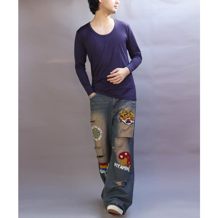 ストレッチUネックロンT メンズ Tシャツ 裏起毛 ユニセックス | 8（eight）  | 詳細画像33 