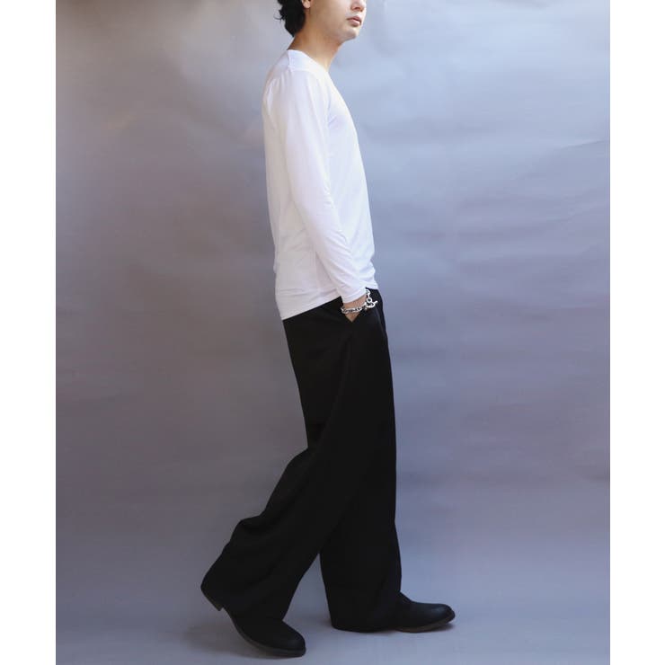 ストレッチVネックロンT メンズ Ｔシャツ ロング 裏起毛  | 8（eight）  | 詳細画像3 