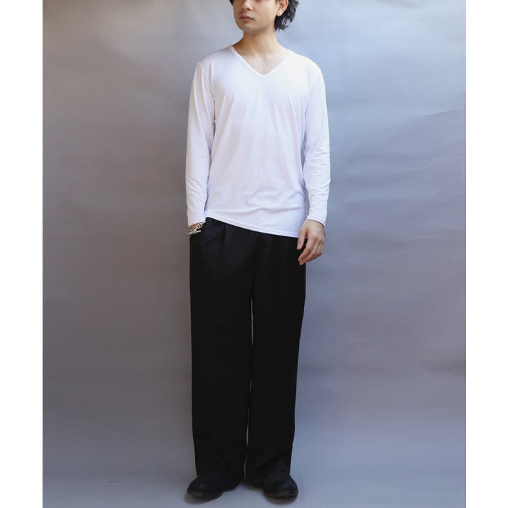 ストレッチVネックロンT メンズ Ｔシャツ ロング 裏起毛  | 8（eight）  | 詳細画像5 