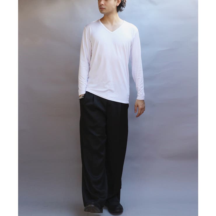 ストレッチVネックロンT メンズ Ｔシャツ ロング 裏起毛  | 8（eight）  | 詳細画像6 