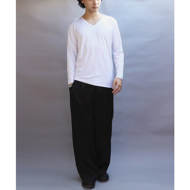 ストレッチVネックロンT メンズ Ｔシャツ ロング 裏起毛  | 8（eight）  | 詳細画像7 
