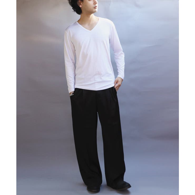ストレッチVネックロンT メンズ Ｔシャツ ロング 裏起毛  | 8（eight）  | 詳細画像8 